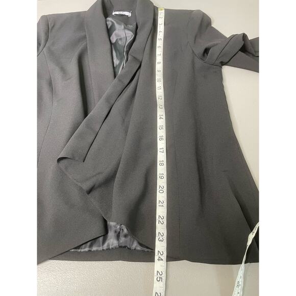 Joe Benbasset Drape Blazer Jacket Open Front Long Sleeve Career Lined Black L - Picture 10 of 11